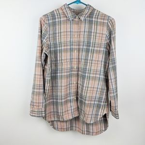 Madewell Ex Boyfriend Flannel Shirt Camden Plaid